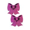 Pastease Bow: Hot Pink Glitter Bows Nipple Pasties