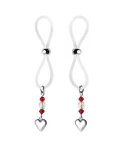 Bijoux De Nip Nipple Halos Heart Charm Red