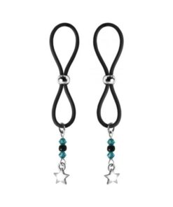 Bijoux De Nip Nipple Halos Star Charm Blue Black