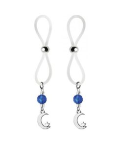 Bijoux De Nip Nipple Halos Moon & Star Charm Blue Clear