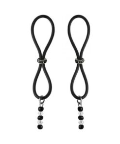 Bijoux De Nip Nipple Halos Black Gem Slider Black Clear