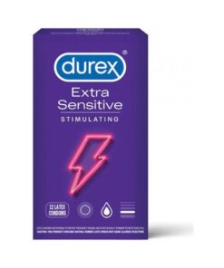 Durex Extra Sensitive Lubricated Condom Stimulating 12-pack
