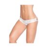 Lace Panty W/back Cage White Xl