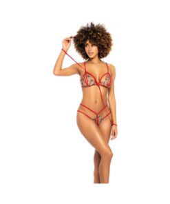 Peek A Boo Top W/detachable Wrist Straps