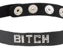Wordband Collar Bitch  - Black