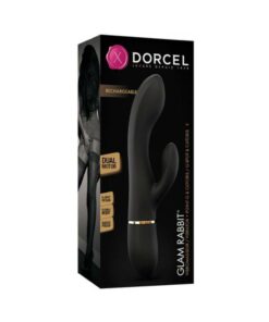 Dorcel Glam Rabbit Vibrator - Black/gold