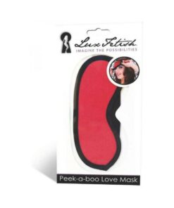 Lux Fetish Peek A Boo Love Mask Red