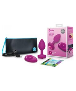 B-vibe Vibrating Jewels - Remote Control - Rechargeable - Pink Ruby (s/m)