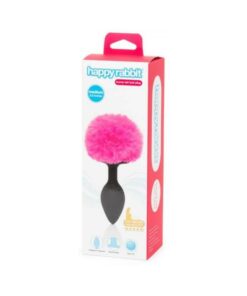 Happy Rabbit Non-vibrating Butt Plug Medium Black/pink