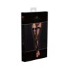 Noir Handmade Tulle Stockings With Patterned Flock Embroidery S