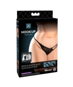 Hookup Remote Bowtie Bikini Black Fits Size Xl-xxl
