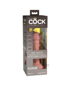 King Cock Elite Vibrating Silicone Dual-density Cock 6 In. Light