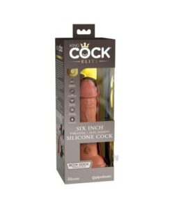 King Cock Elite Vibrating Silicone Dual-density Cock 6 In. Tan