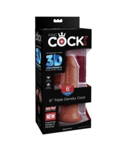 King Cock Plus 6 In. Triple Density Cock Brown