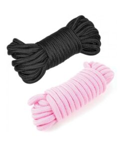 Plesur Cotton Shibari Bondage Rope 2 Pack - Black/pink