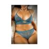 Vixen Teal Me About It Scalloped Lace Bralette With Matching Panty Qs Teal