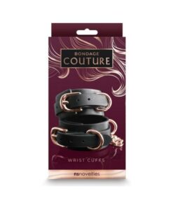 Bondage Couture Wrist Cuffs Black