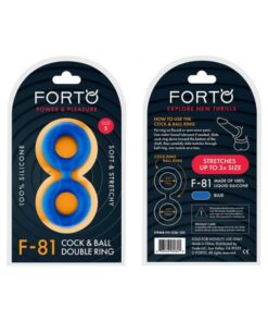 Forto F-81: Double Ring Liquid Silicone 44 Mm Blue
