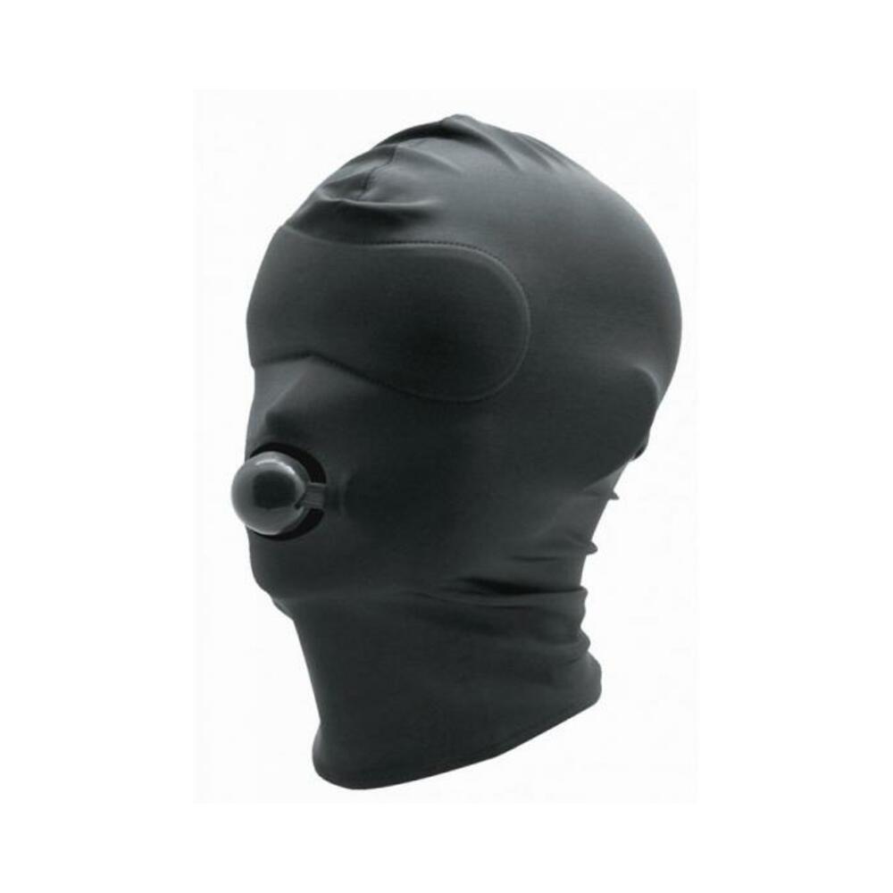 Black Spandex Hood With Silicone Ball Gag