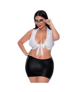 Magic Silk Dress Up Sexy Ceo Costume White Queen Size