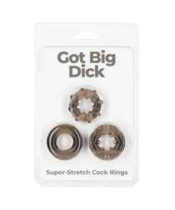 Got Big Dick Cockring 3-pack Smoke