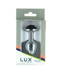 Lux Active Rose Metal Butt Plug 3.5 In. Black