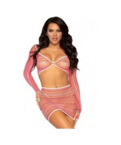 Zig Zag Net Gauntlet Set 2pc Os Pnk