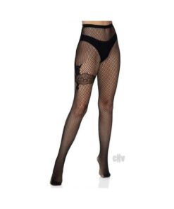 Gunslinger Garter Diamond Tights Os Blk