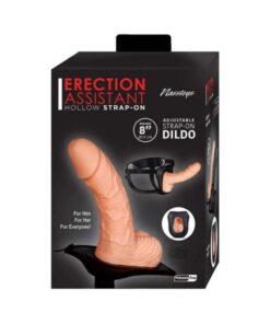 Erection Assistant Hollow Strap-on 8 In. White