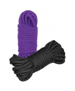 Plesur Cotton Shibari Bondage Rope 2 Pack - Black/purple