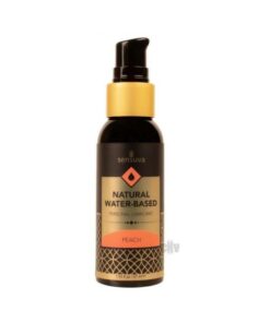 Natural Water Based Lube Peach 2oz