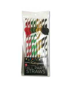 Happy Fucking Birthday Tall Party Straws