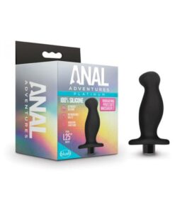 Anal Adventuresplatinum- Silicone Vibrating Prostate Massager 02- Black