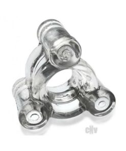 Oxballs Heavy Squeeze Weighted Squeeze Ballstretcher With 3 Stainless Steel Weights Clear