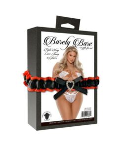 Barely Bare Triple-strap Lace Thong & Gloves Plus Size White