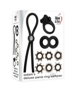 Aande Adams Deluxe Penis Ring Sampler Blk