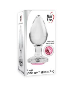 Aande Pink Gem Glass Plug Lg