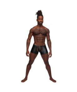 Fetish Poseidon Nylon Spandex Tear Off Cup Thong Short Black L/lx