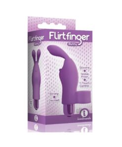 The 9's Flirt Finger Bunny Finger Vibrator Purple