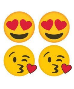Peekaboo Emoji Hearts Yel/red
