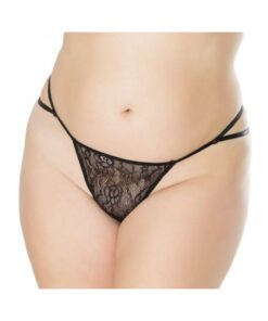 Adjustable G-string Black Os Xl Hanging