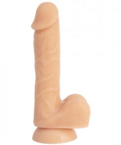 Addiction David 8 inches Bendable Beige Silicone Dong