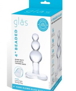 Beaded Glass Butt Plug W/ Base 4