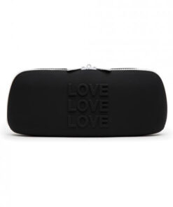 Happy Rabbit Love Storage Zip Bag Medium Black