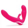 Happy Rabbit Strapless Strap On Vibrating Pink