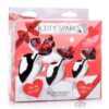 Red Gem With Bells Anal Plug Set