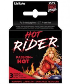 Hot Rider Hot Passion 3 Pack Latex Condoms