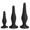 Pretty Love Beginner's Mini Anal Kit Black Set Of 3