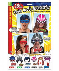 Be Your Own Hero Photo Booth Prop Kit 18 Pieces