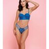 Anastasia Lace Bra & Thong Blue Lg